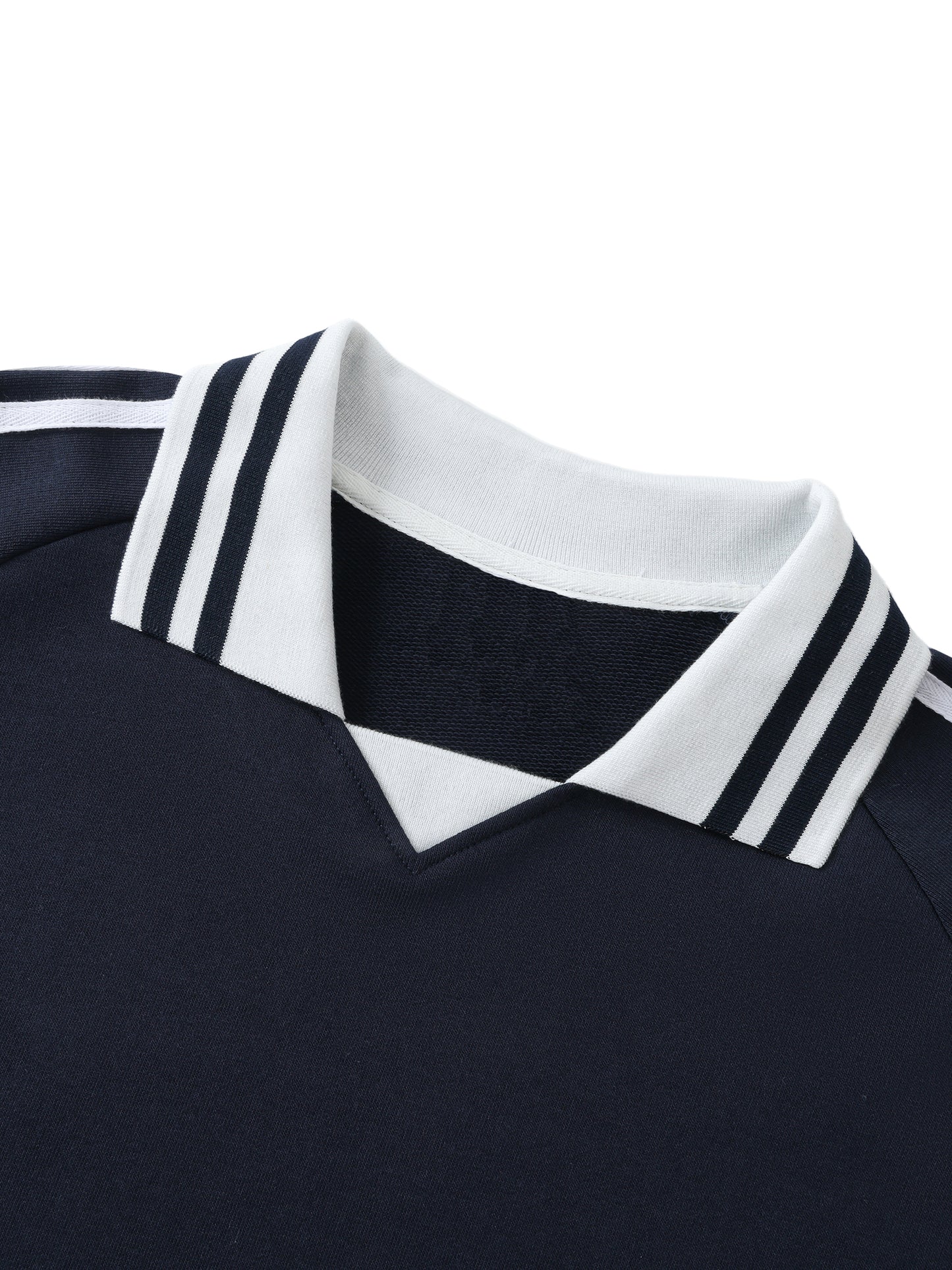 Double Take Collared Unisex Sweatshirt
