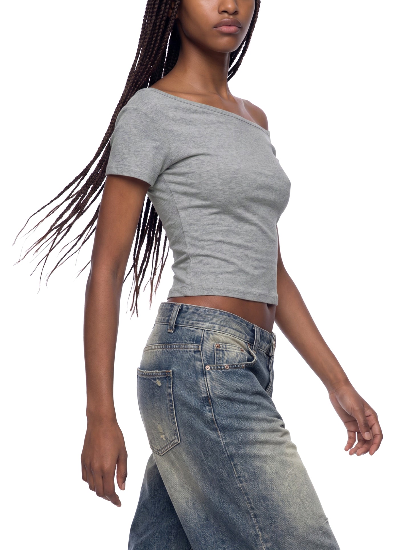 Sienna Tee | Women’s Off-Shoulder Fitted T-Shirt