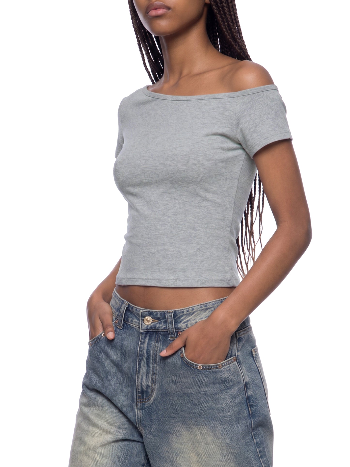 Sienna Tee | Women’s Off-Shoulder Fitted T-Shirt