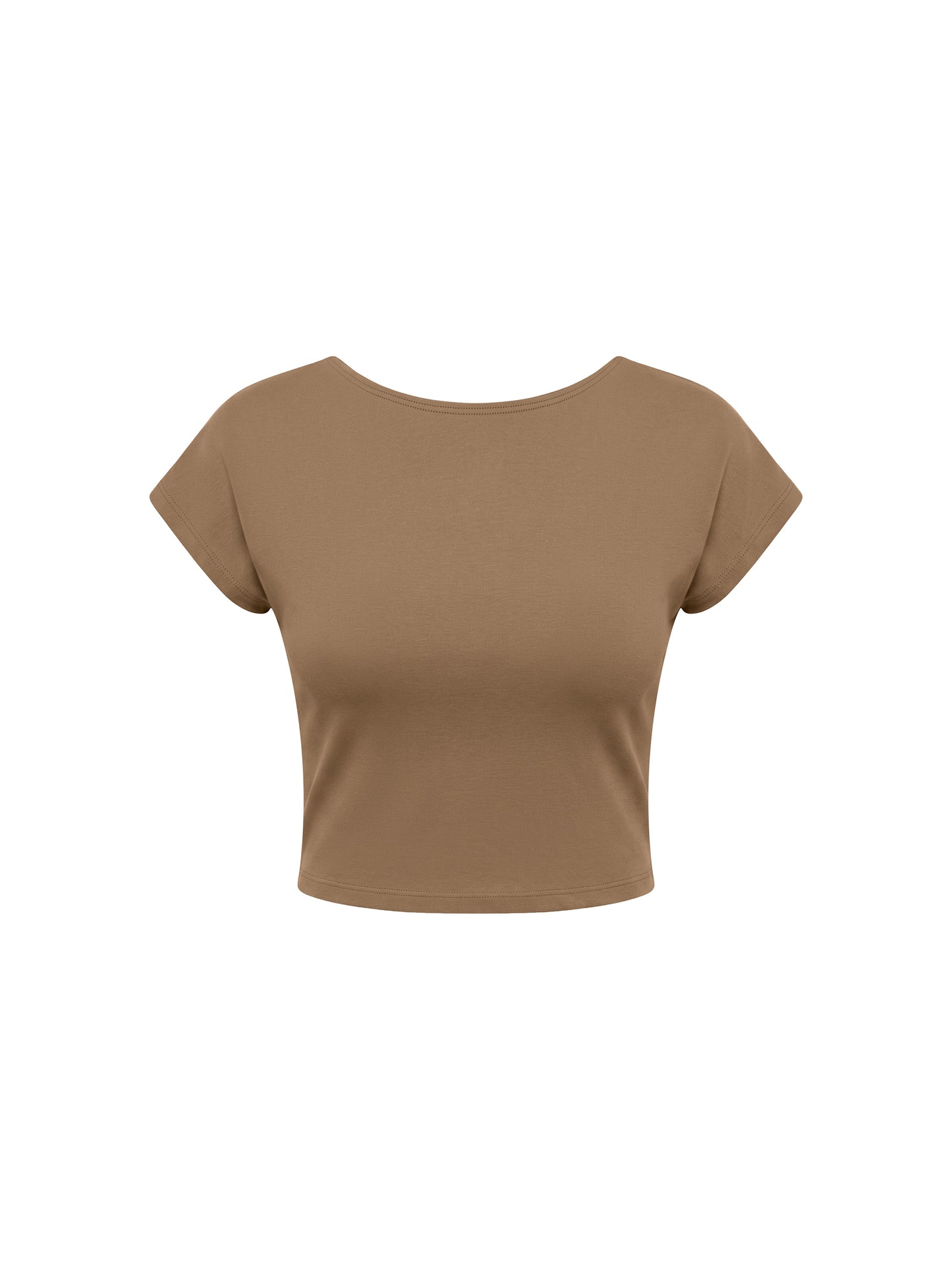 Amelie Tee | Women’s Open Back Fitted Crop Top