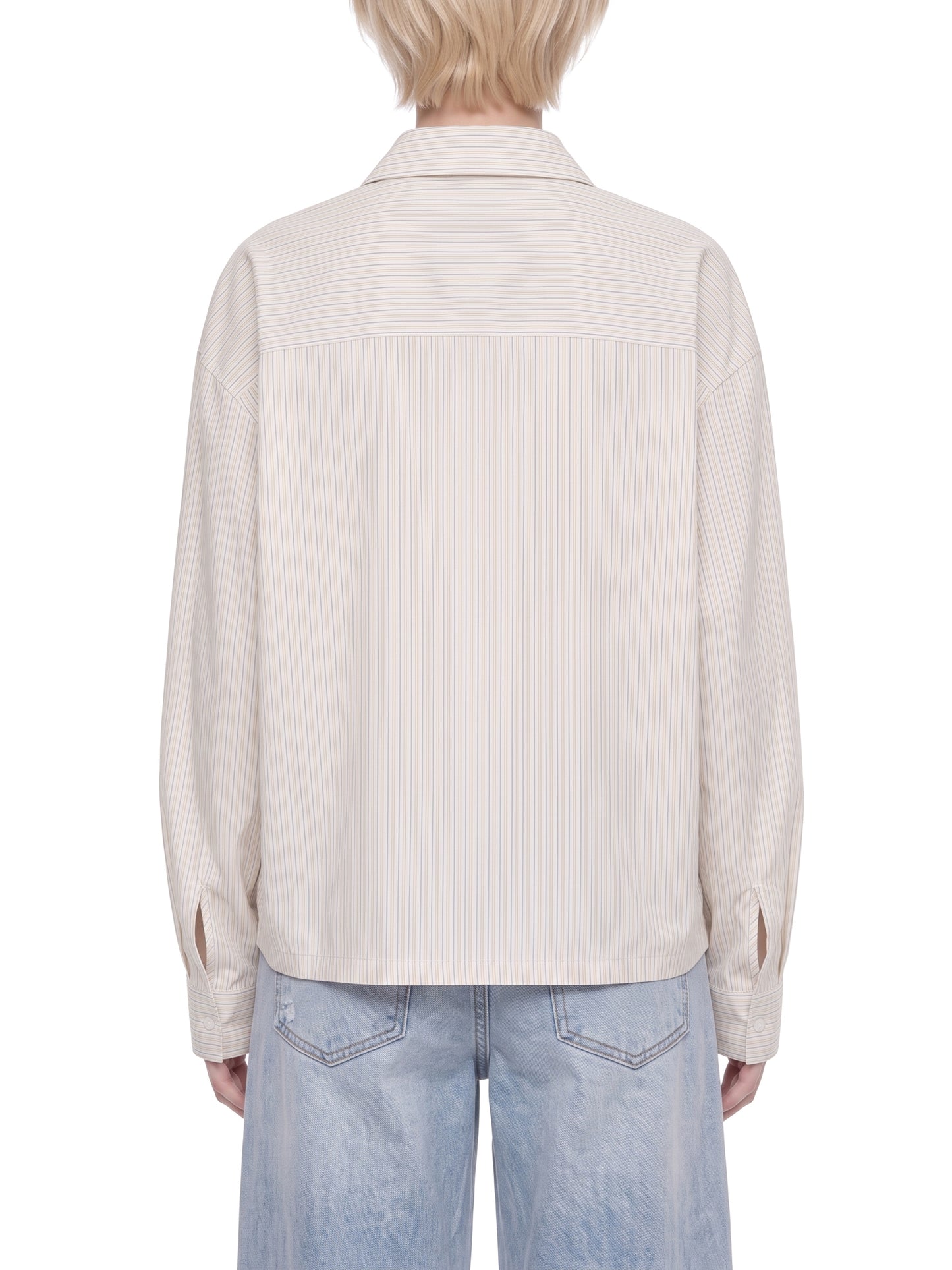 Sunday Shirt | Unisex Boxy Striped Button-Up Shirt