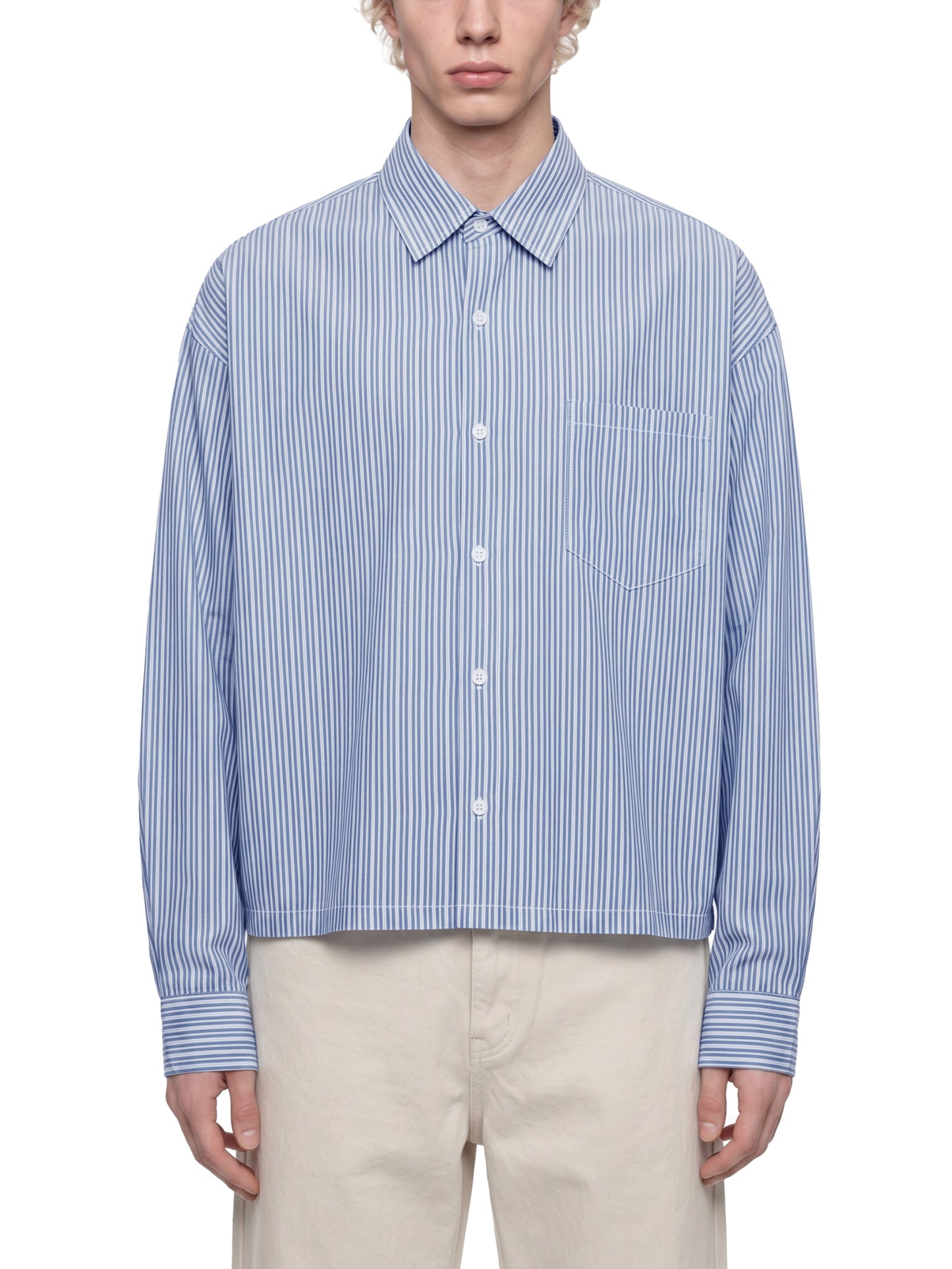 Sunday Shirt | Unisex Boxy Striped Button-Up Shirt