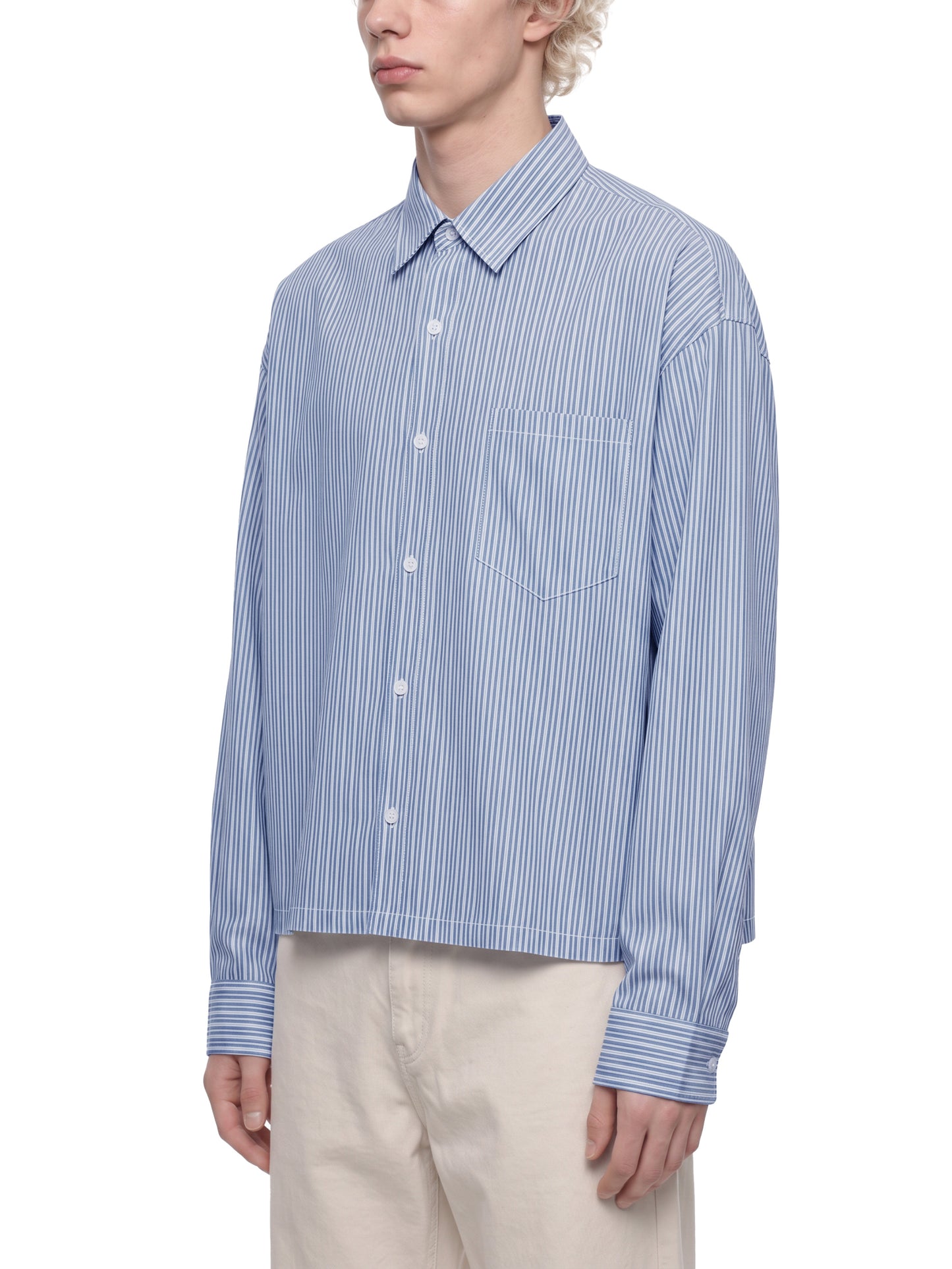 Sunday Shirt | Unisex Boxy Striped Button-Up Shirt