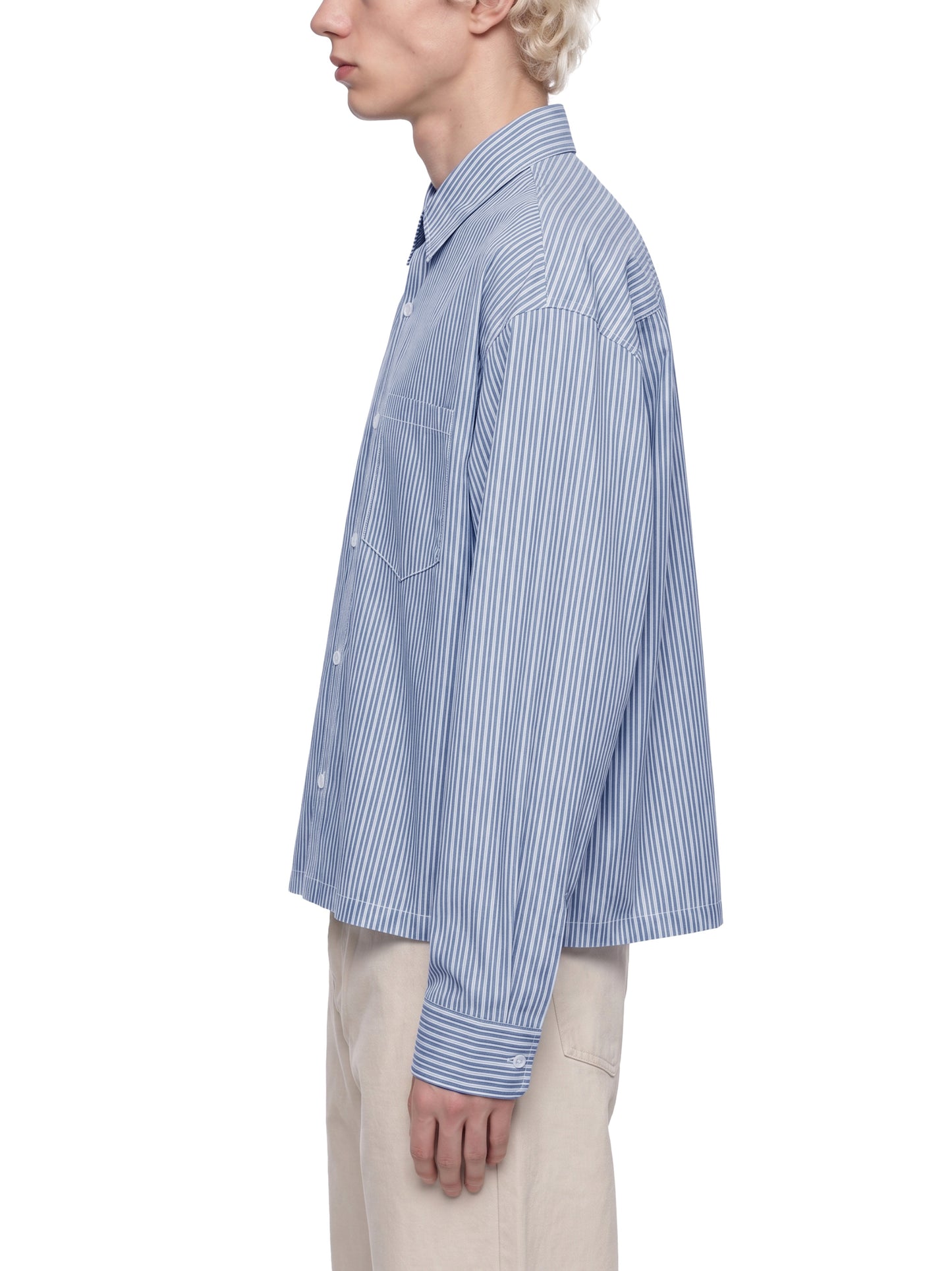 Sunday Shirt | Unisex Boxy Striped Button-Up Shirt