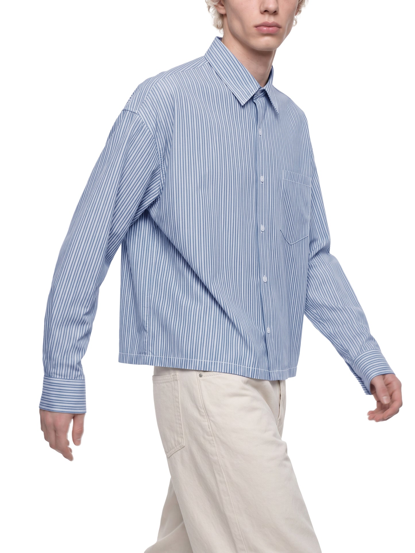 Sunday Shirt | Unisex Boxy Striped Button-Up Shirt