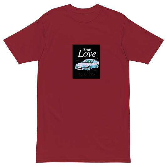 Men’s premium Cotton heavyweight tee: True Love car