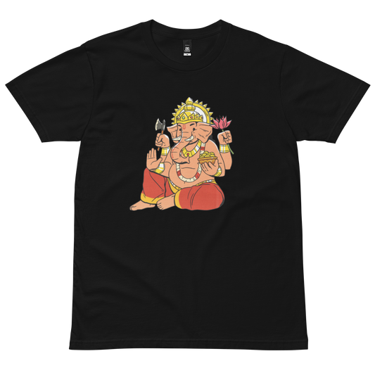 Men's staple tee: Lord Ganesh, Nepali script