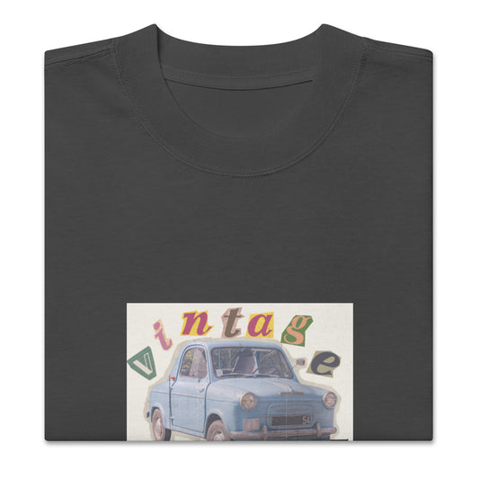 Oversized faded Cotton t-shirt: Vintage car