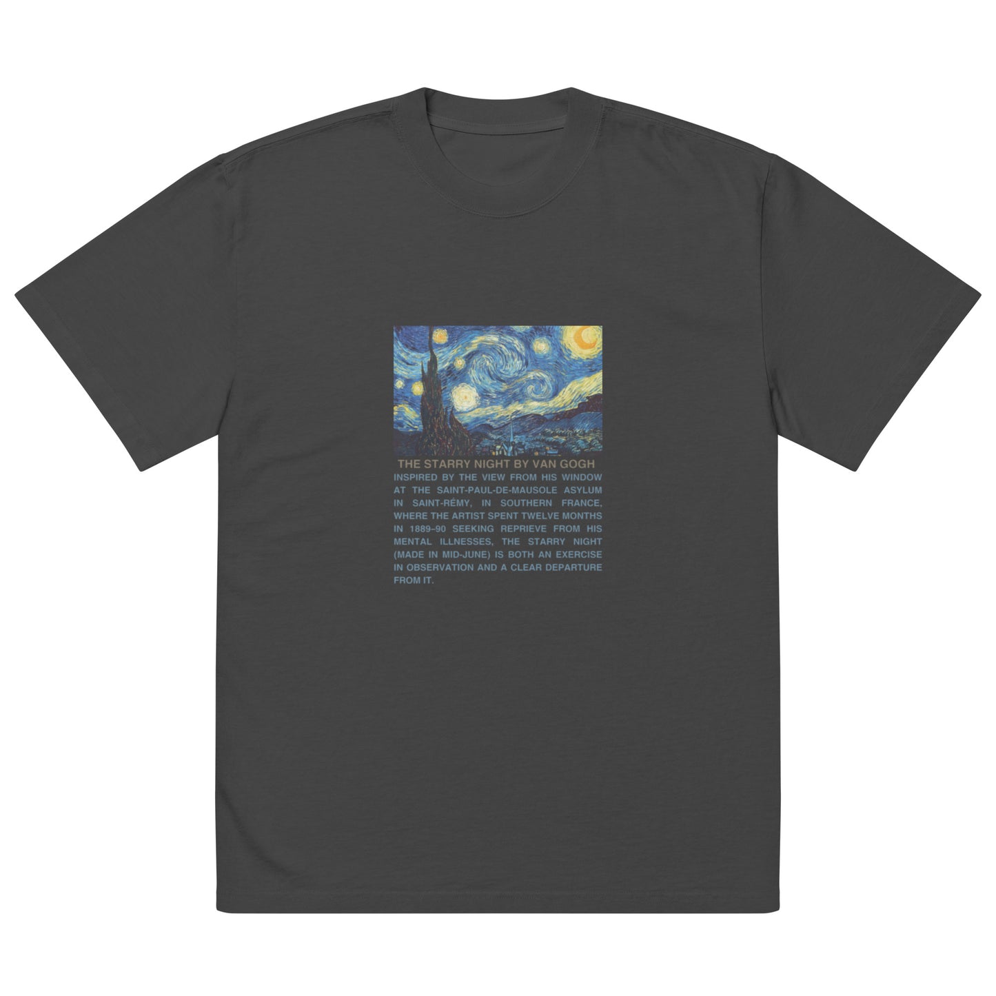 Oversized faded Cotton t-shirt: Van Gogh’s Starry night