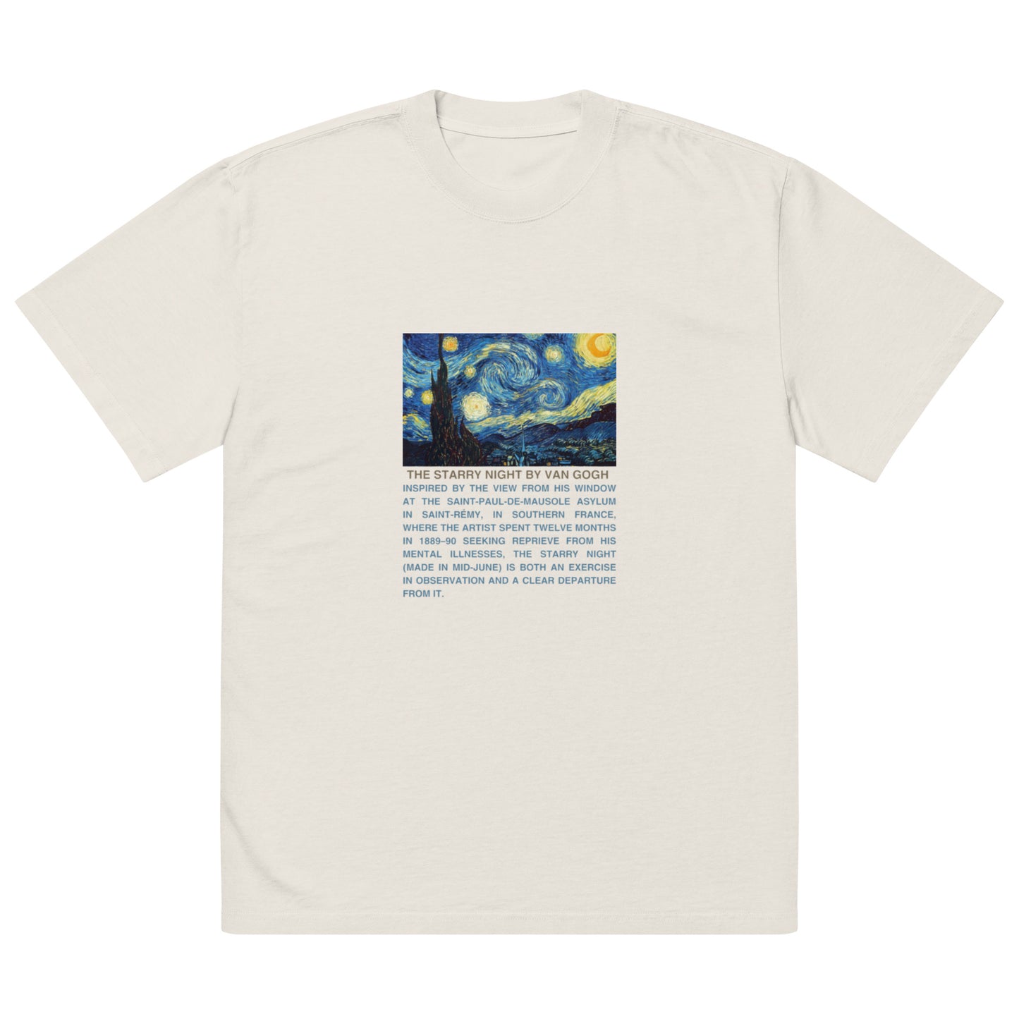 Oversized faded Cotton t-shirt: Van Gogh’s Starry night