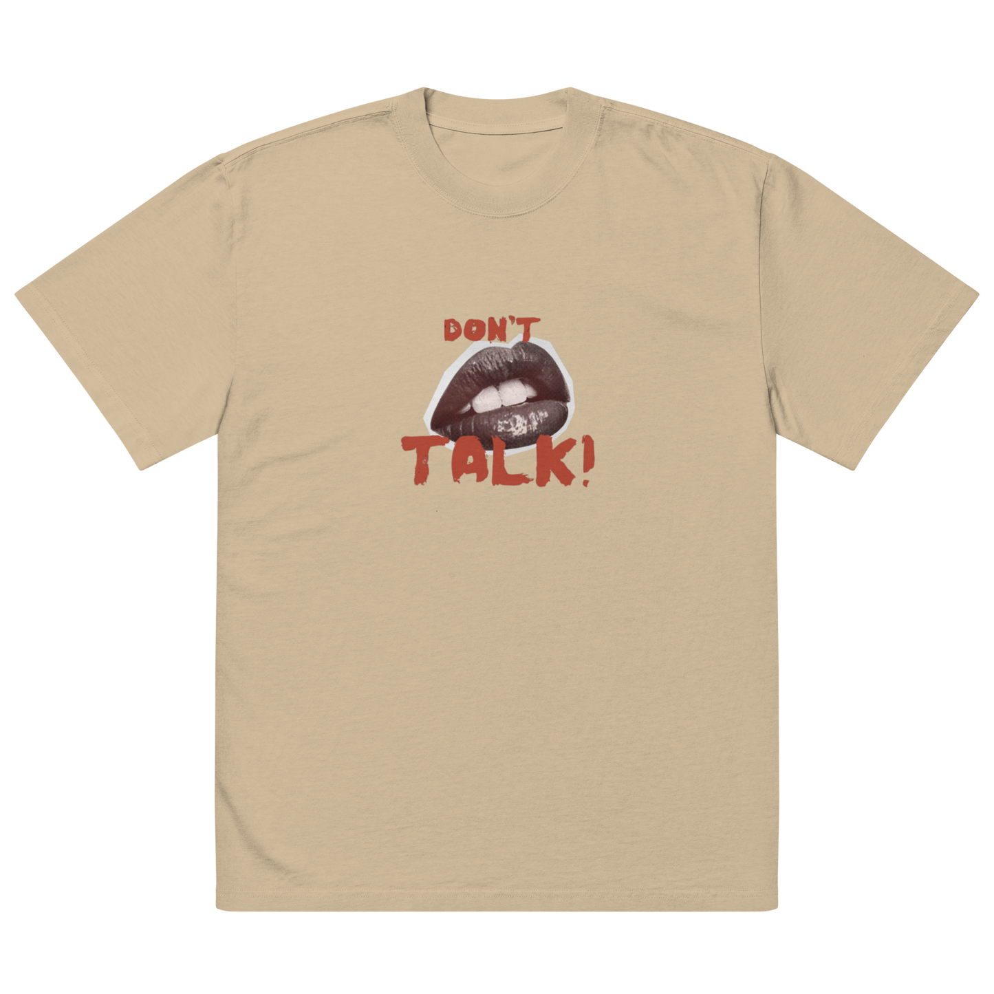 Oversized faded Cotton t-shirt: Don’t Talk