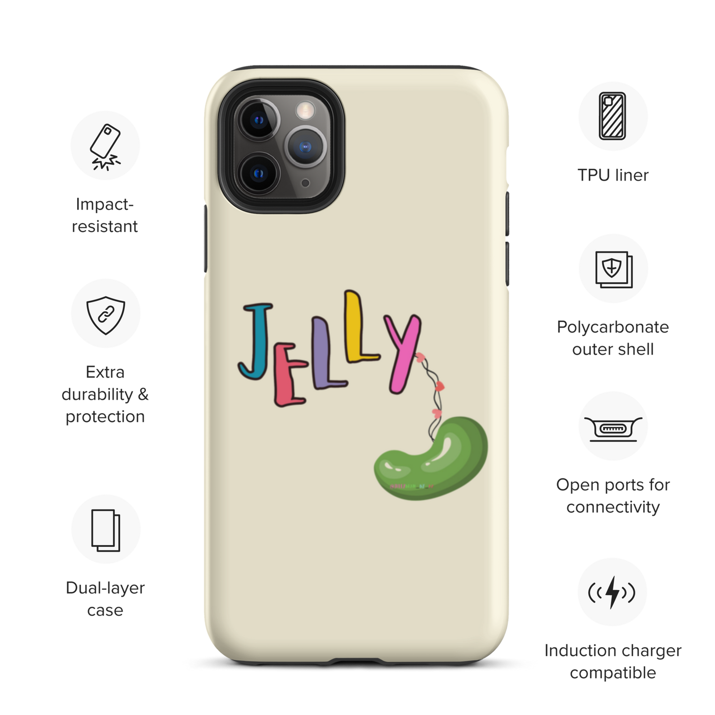 Tough Case for iPhone®: Jellybean logo