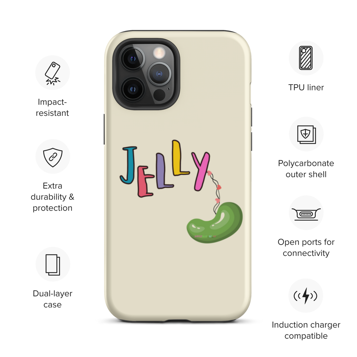 Tough Case for iPhone®: Jellybean logo