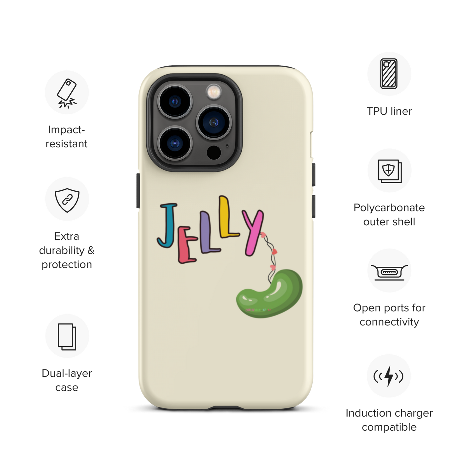 Tough Case for iPhone®: Jellybean logo