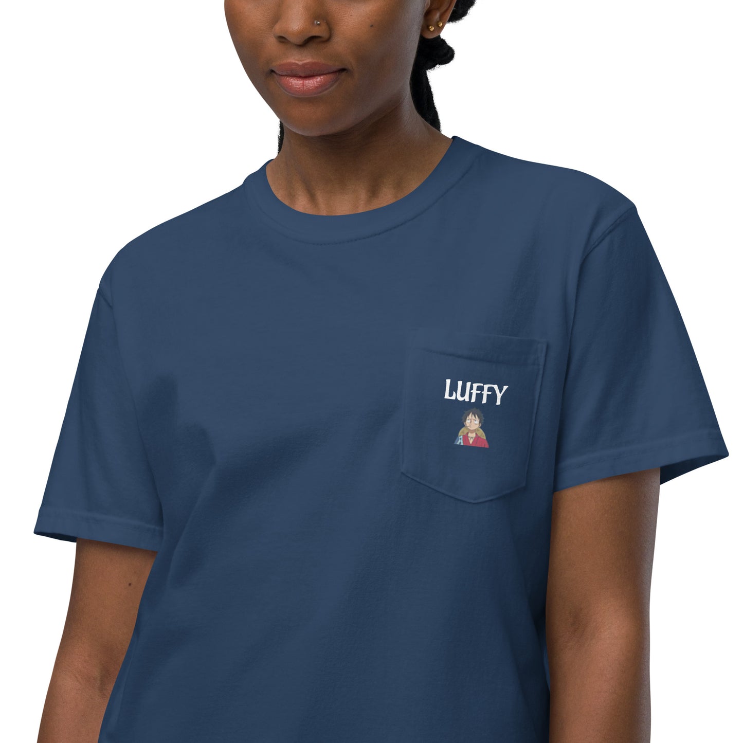 Unisex Cotton garment-dyed pocket t-shirt: LUFFY