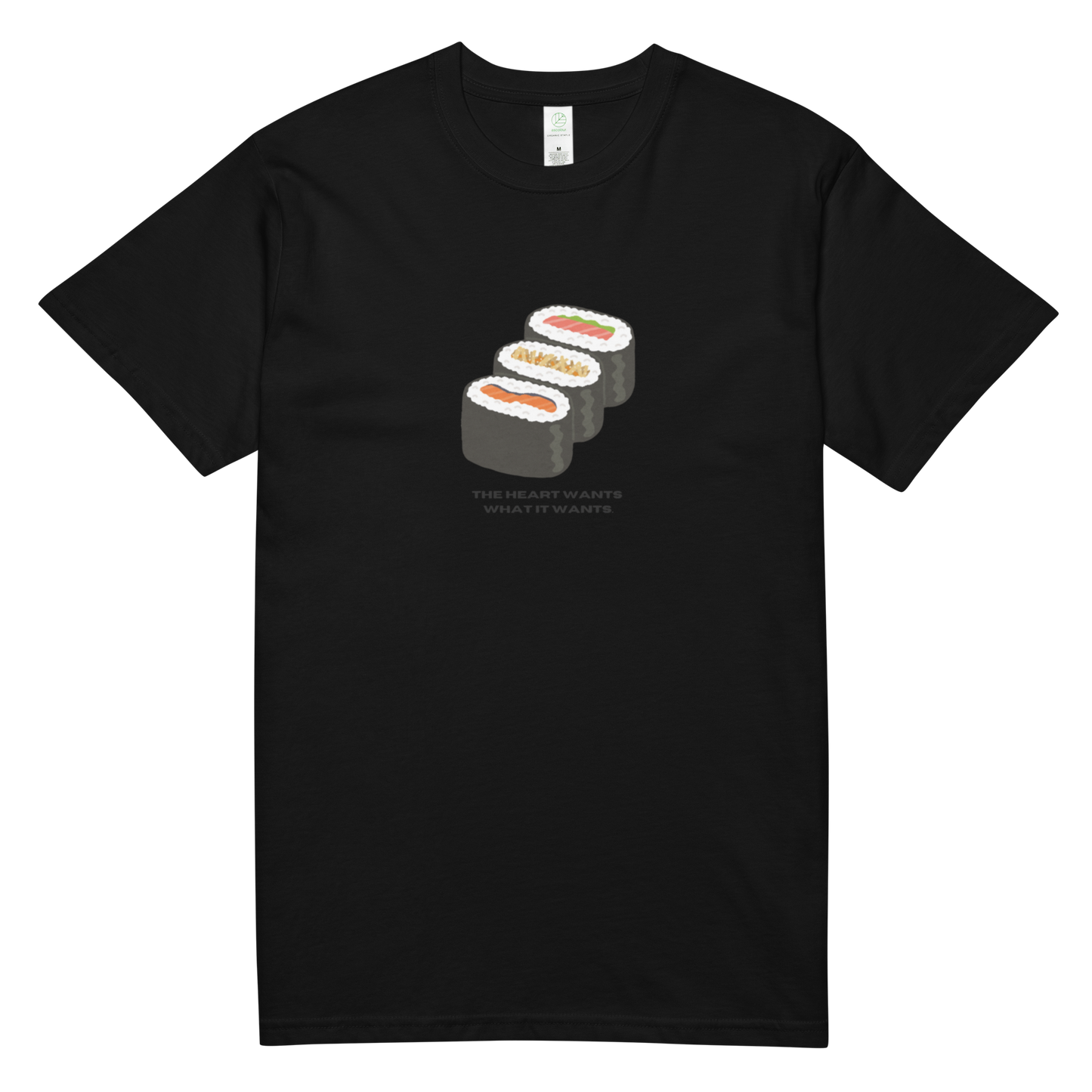 Unisex organic cotton tee: Sushi