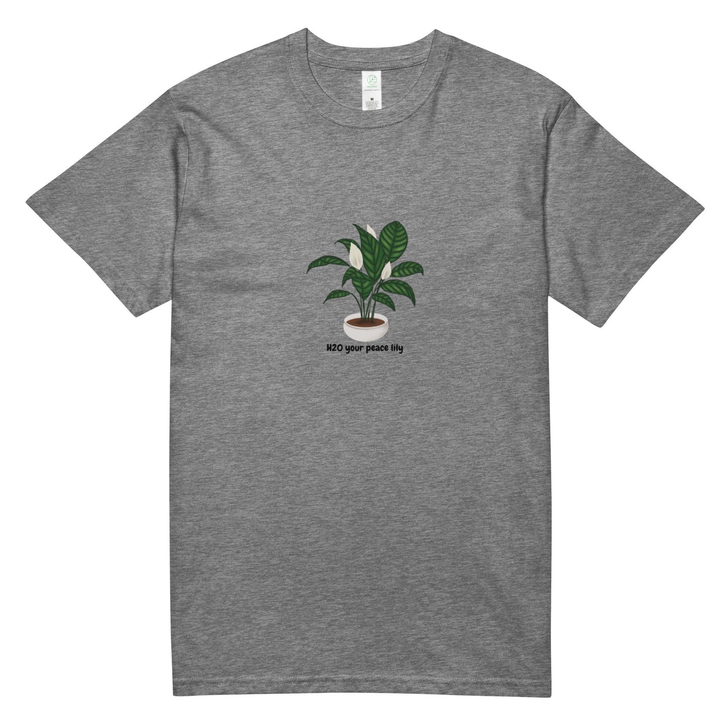 Unisex organic cotton tee: H20 Lilly