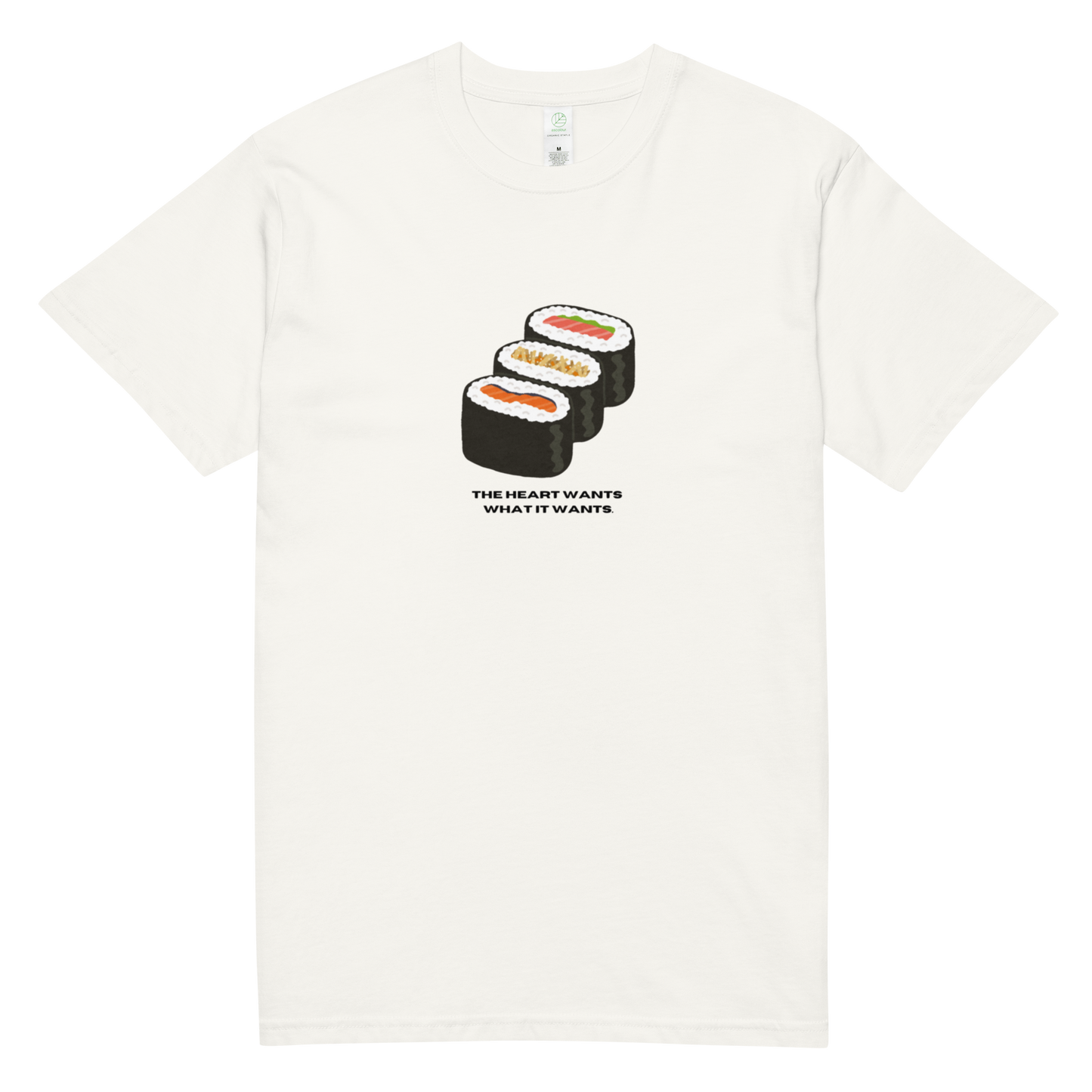 Unisex organic cotton tee: Sushi