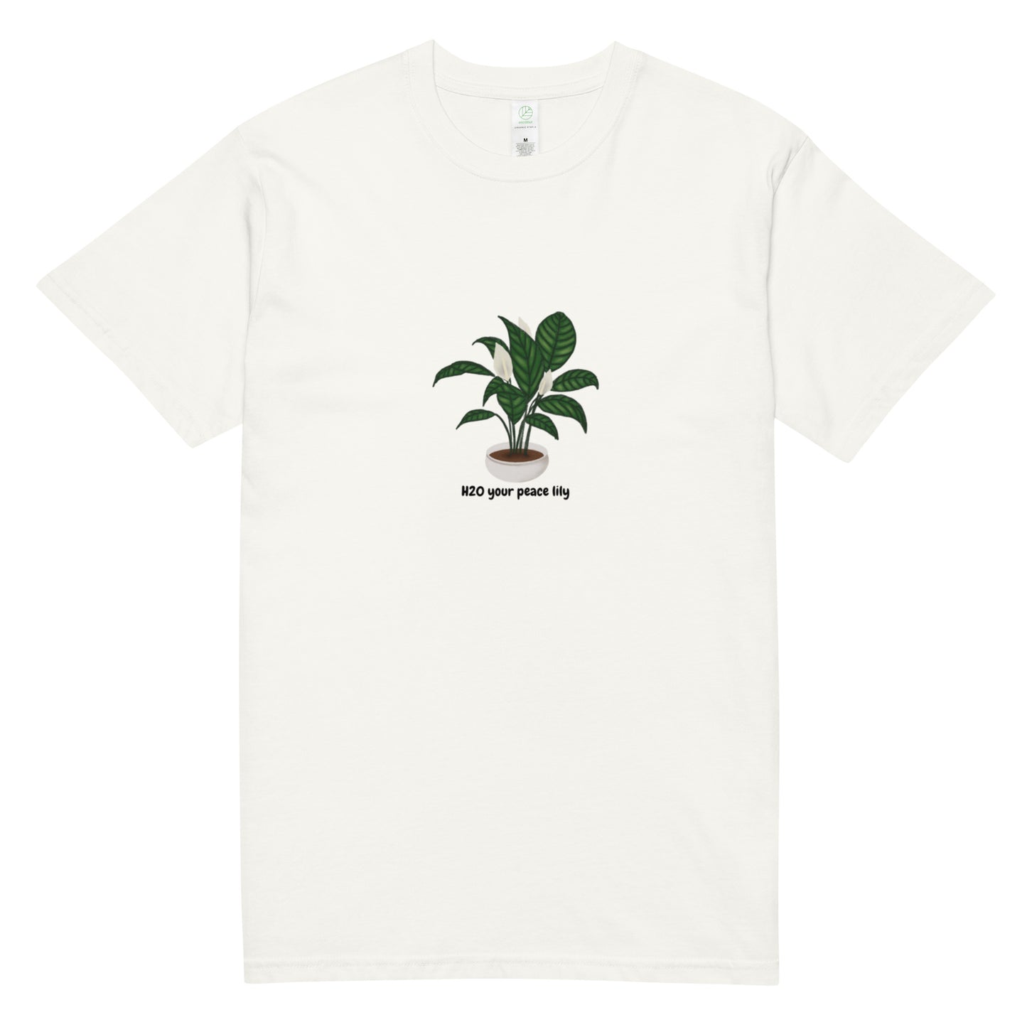 Unisex organic cotton tee: H20 Lilly