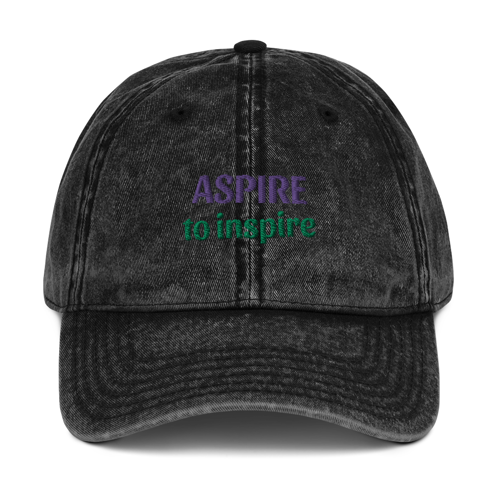 Vintage Cotton Twill Cap: Aspire to inspire