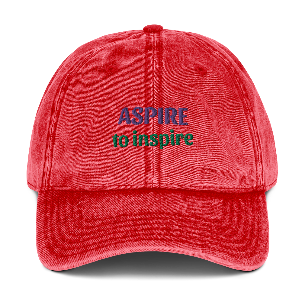 Vintage Cotton Twill Cap: Aspire to inspire