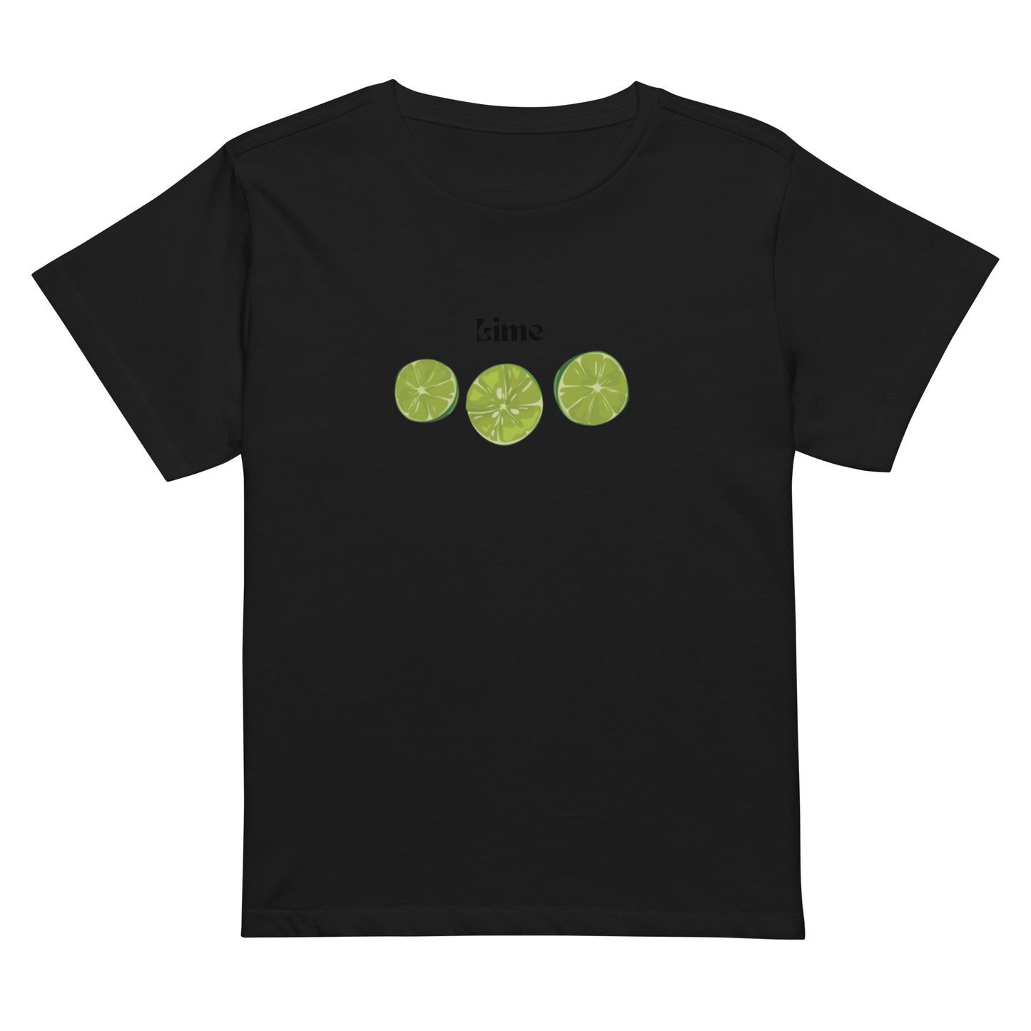 Women’s high-waisted Cotton t-shirt: Lime