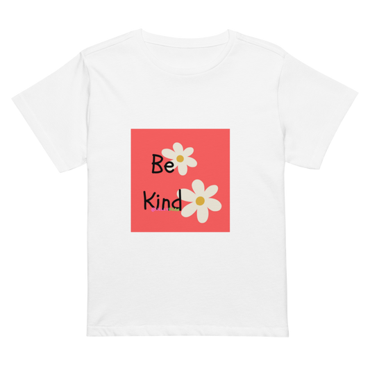 Women’s high-waisted Cotton t-shirt: Be Kind