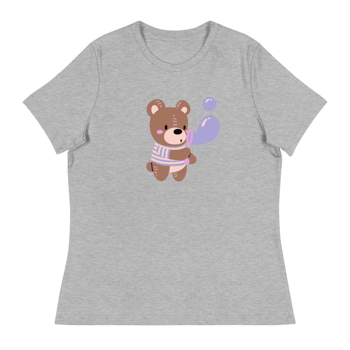 Women's Relaxed Cotton T-Shirt: Teddy & bubble