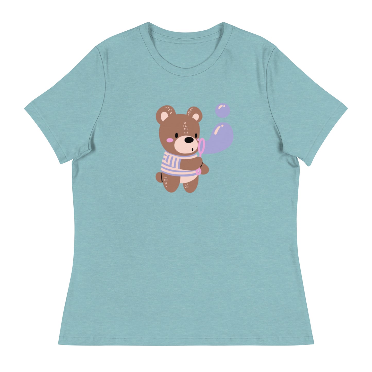 Women's Relaxed Cotton T-Shirt: Teddy & bubble