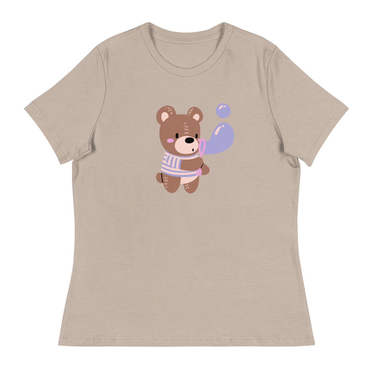 Women's Relaxed Cotton T-Shirt: Teddy & bubble