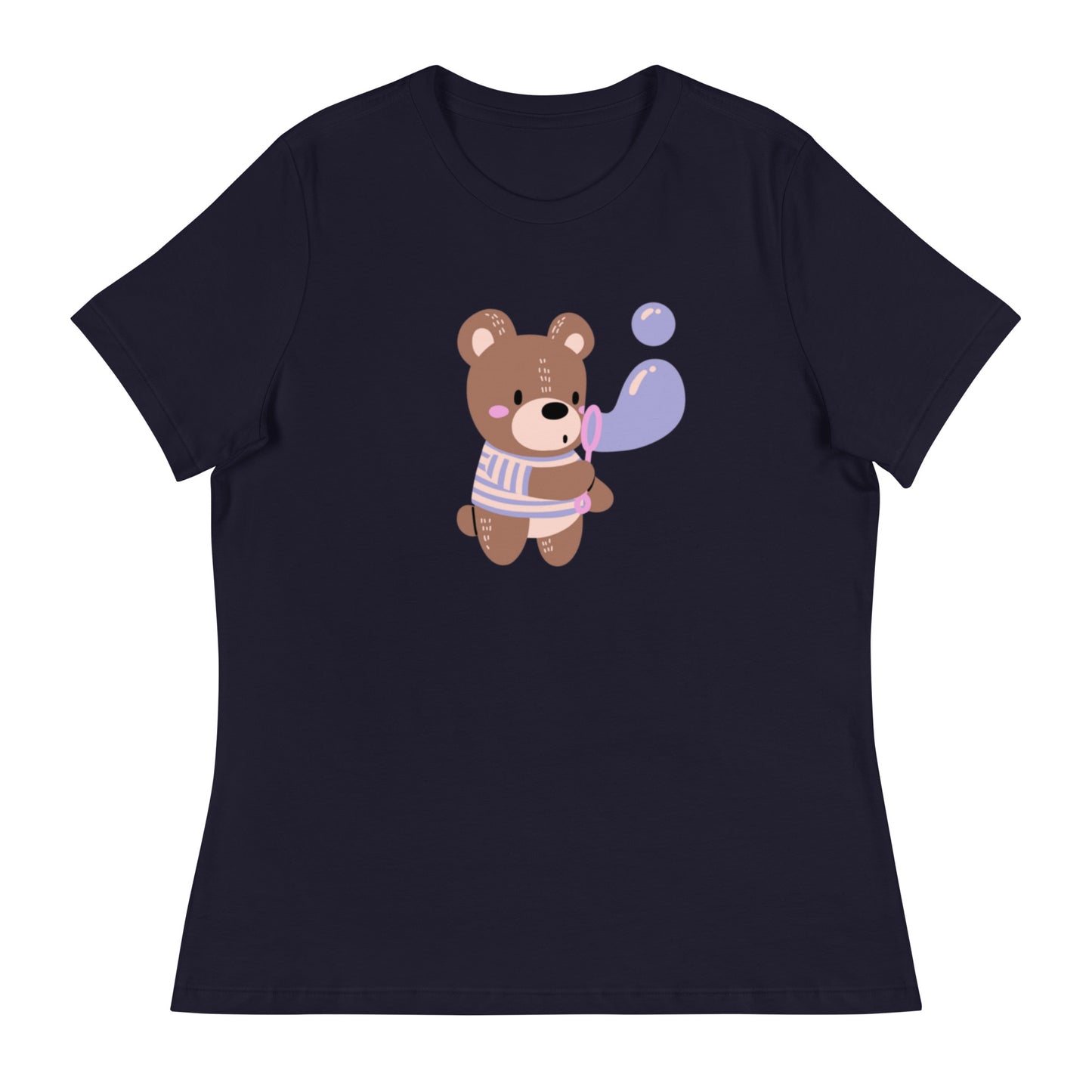 Women's Relaxed Cotton T-Shirt: Teddy & bubble