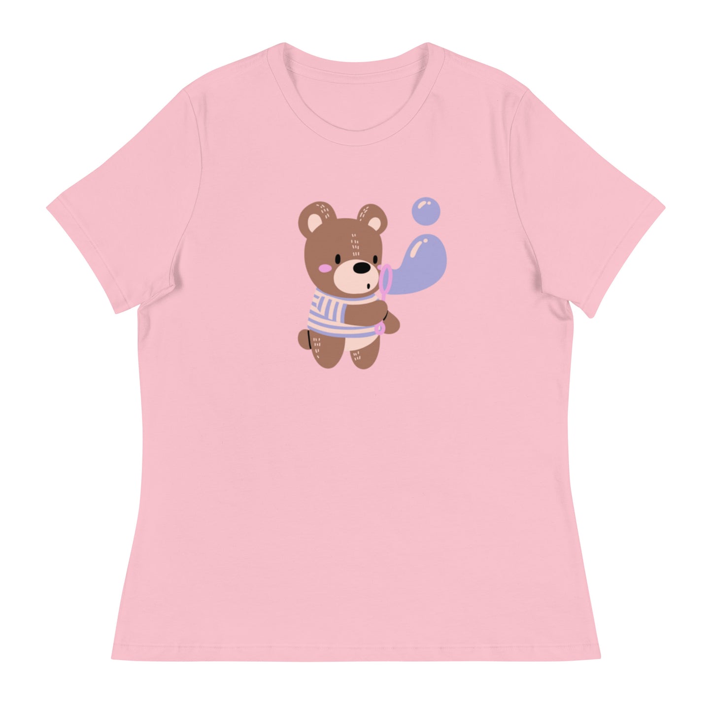 Women's Relaxed Cotton T-Shirt: Teddy & bubble